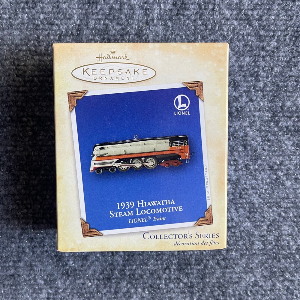 Hallmark 2004 Lionel 1939 Hiawatha Steam Locomotive Ornament Die-Cast QX8454
